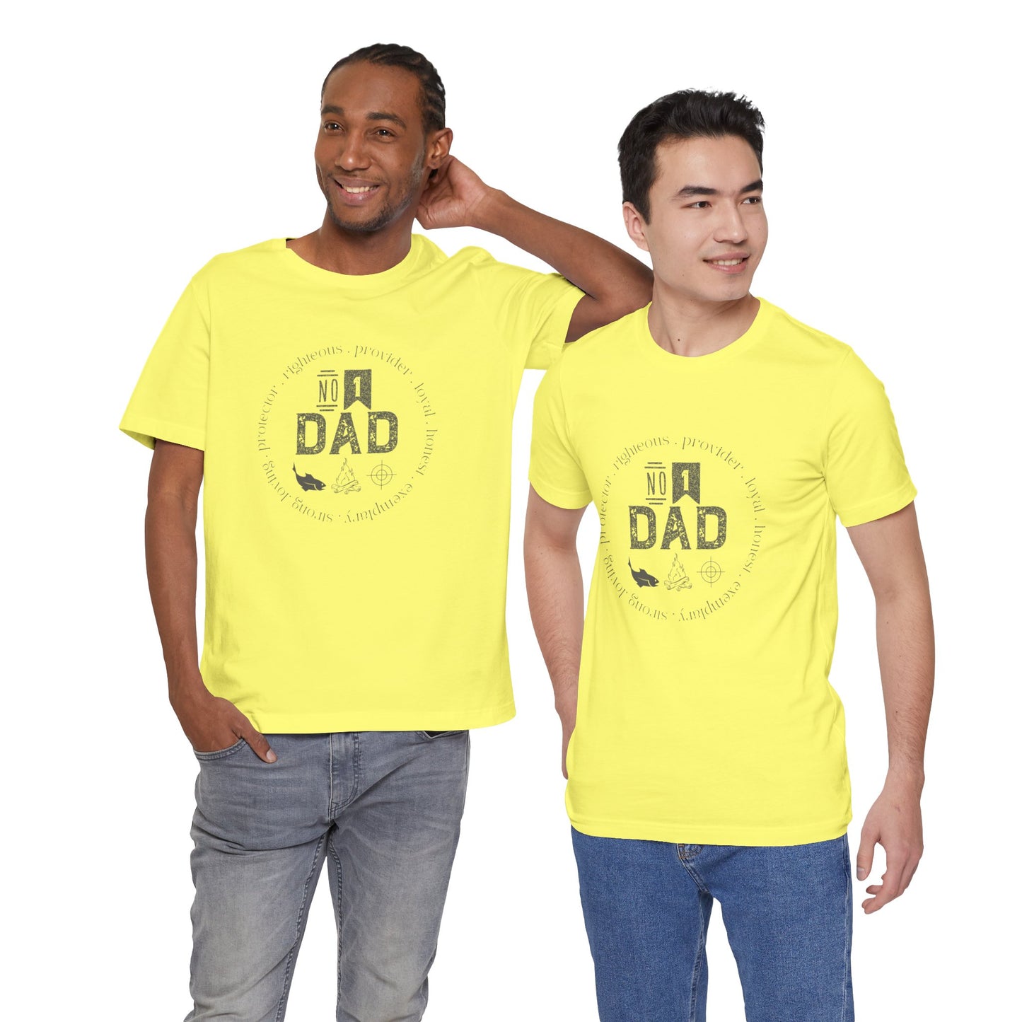 #1 dad Unisex Jersey Short Sleeve Tee