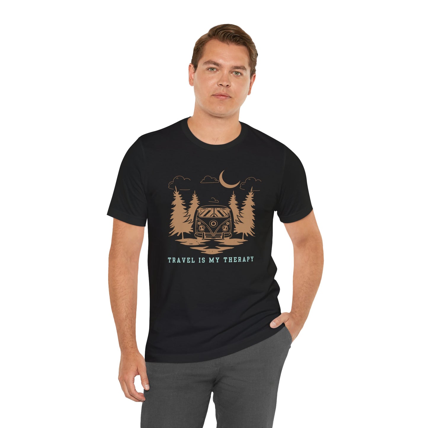 Travel is my therapy Unisex Jersey Short Sleeve Tee