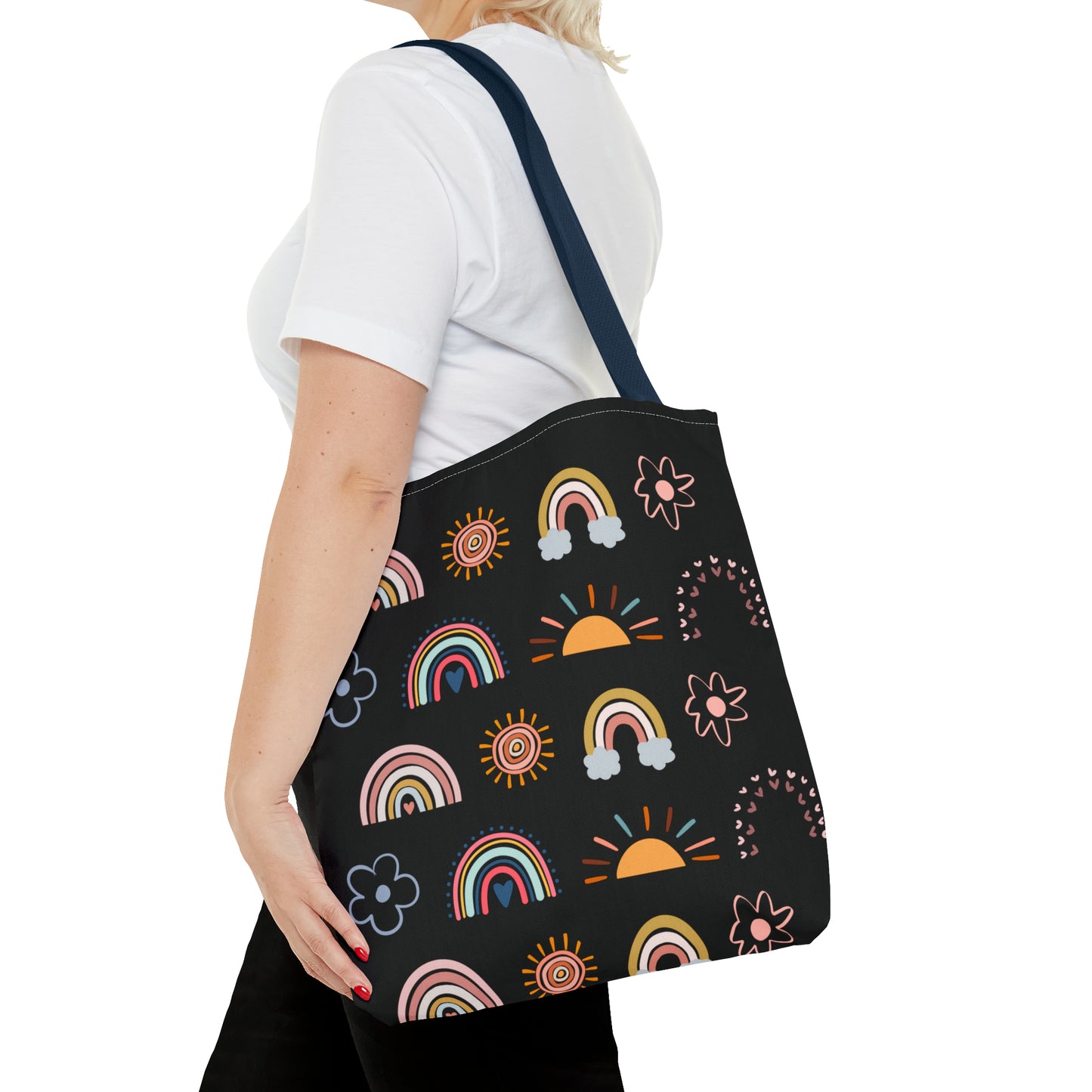 Rainbow, Sun and Flower Tote Bag