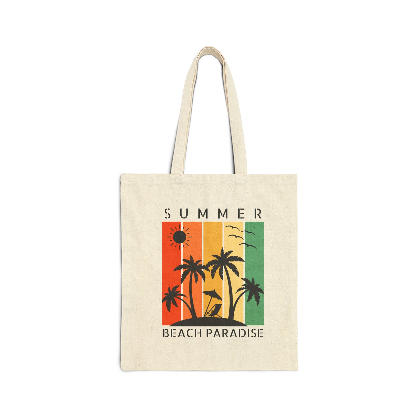 Summer beach paradise Cotton Canvas Tote Bag