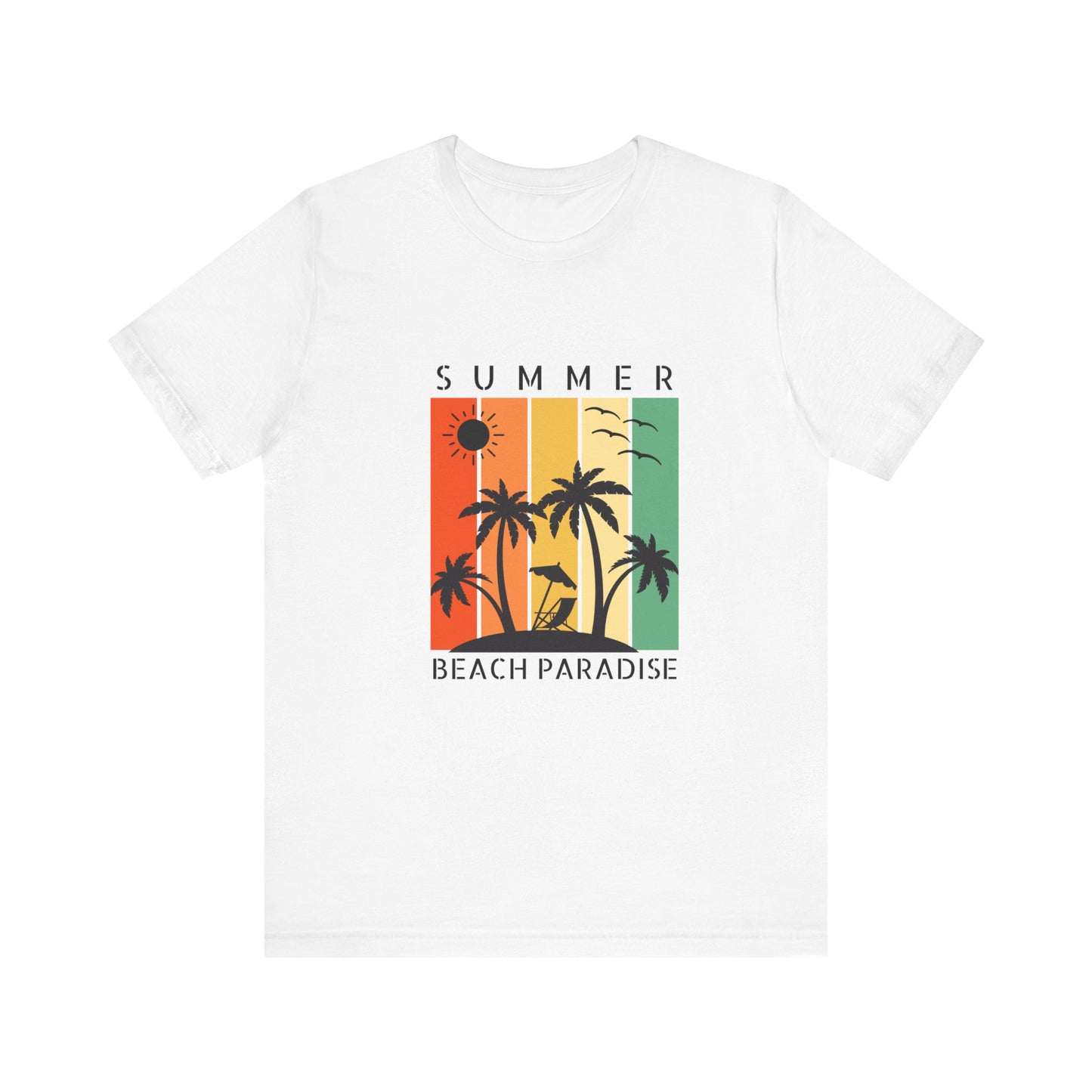 Summer beach paradise Unisex Jersey Short Sleeve Tee