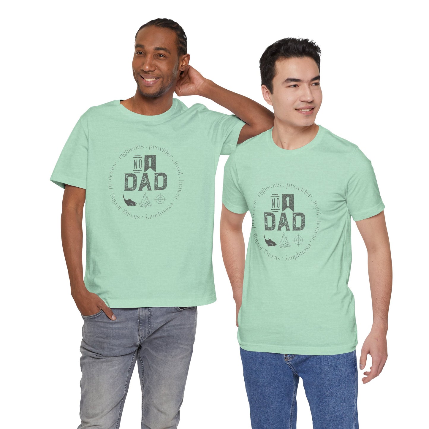 #1 dad Unisex Jersey Short Sleeve Tee