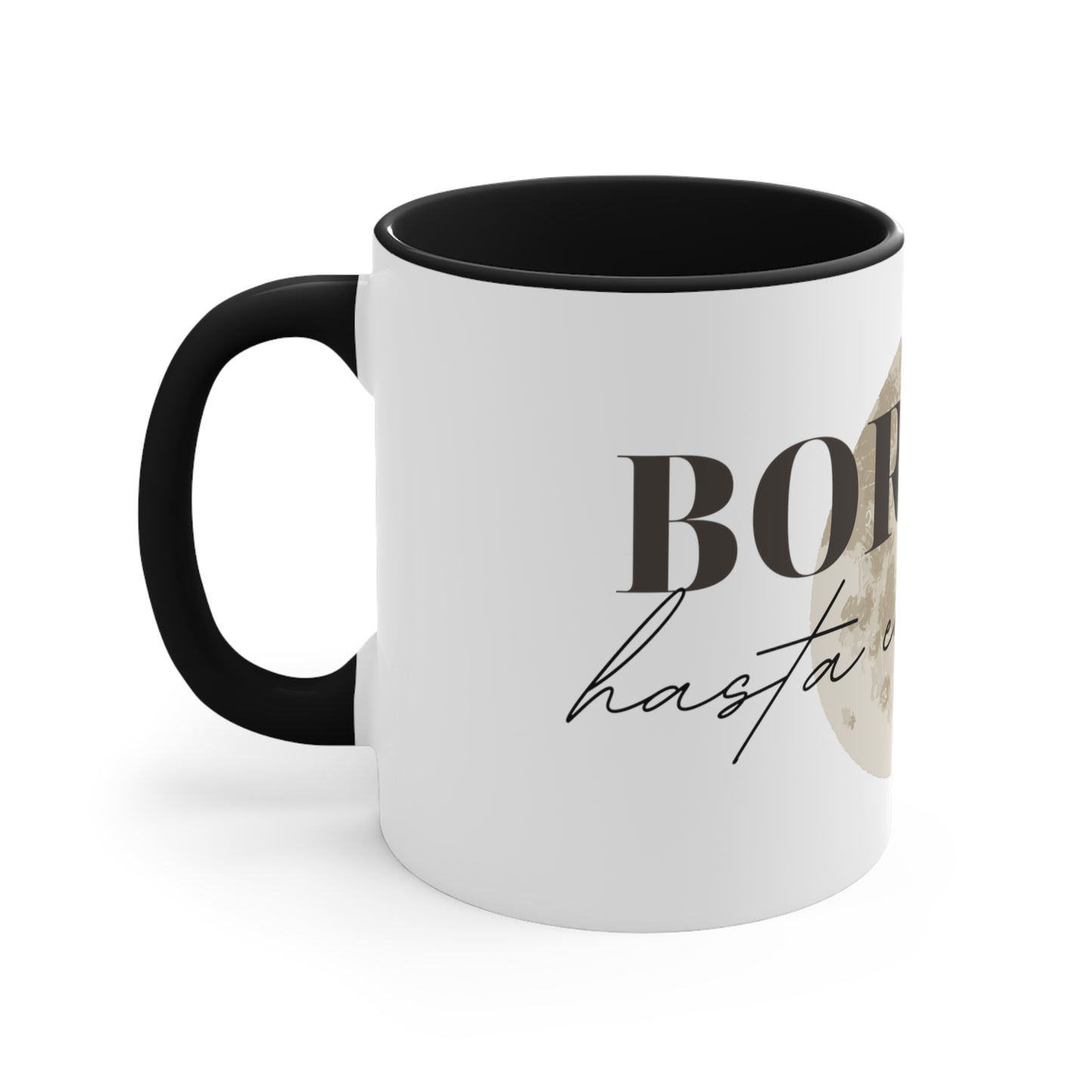 Boricua hasta en la luna Accent Coffee Mug, 11oz