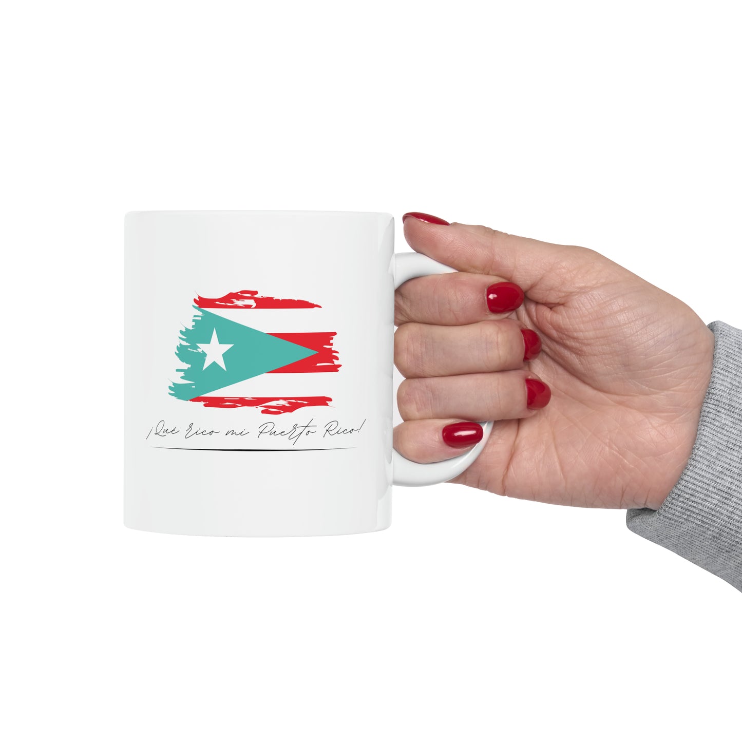 Que rico mi Puerto Rico Ceramic Mug (11oz)