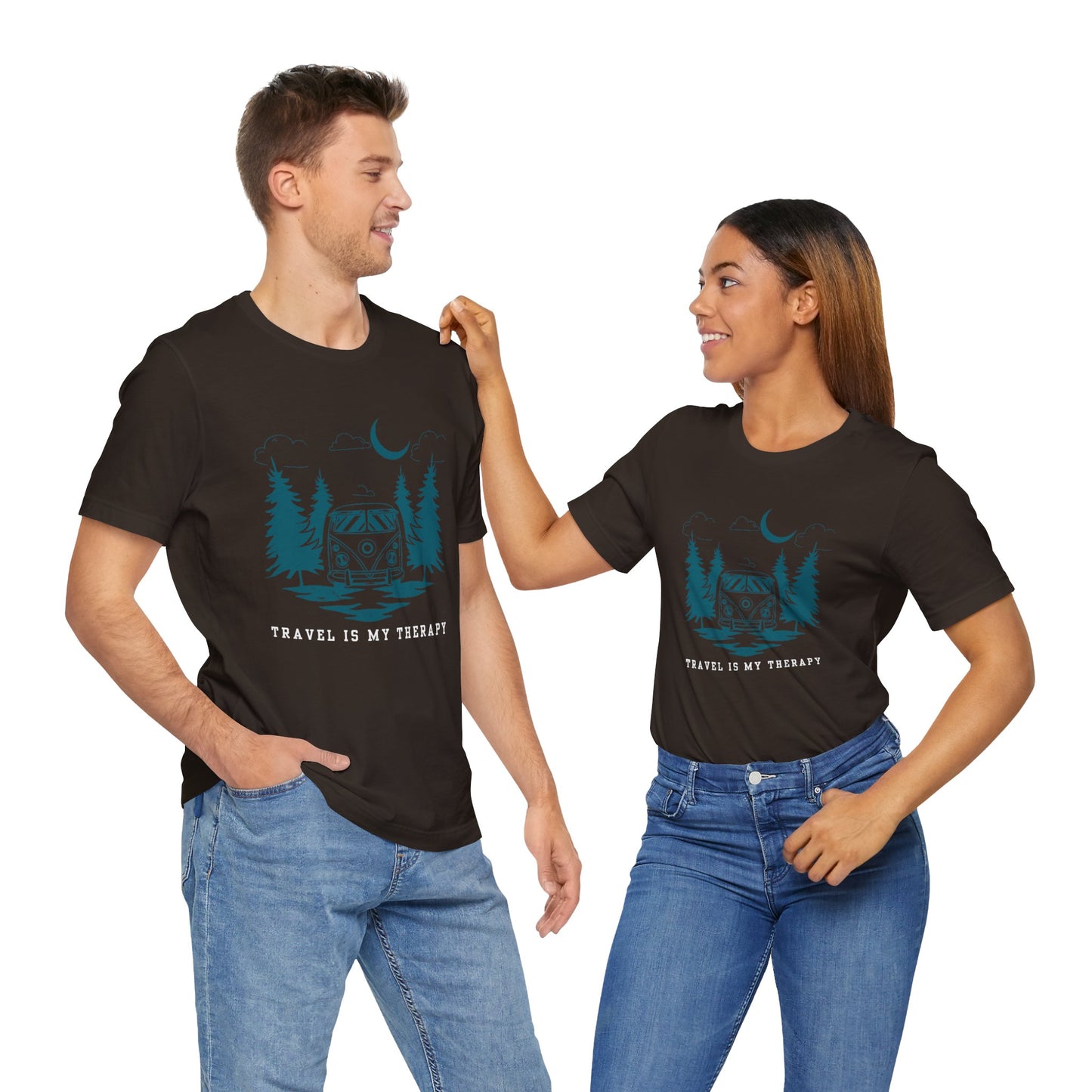 Travel is my therapy Unisex Jersey Short Sleeve Tee