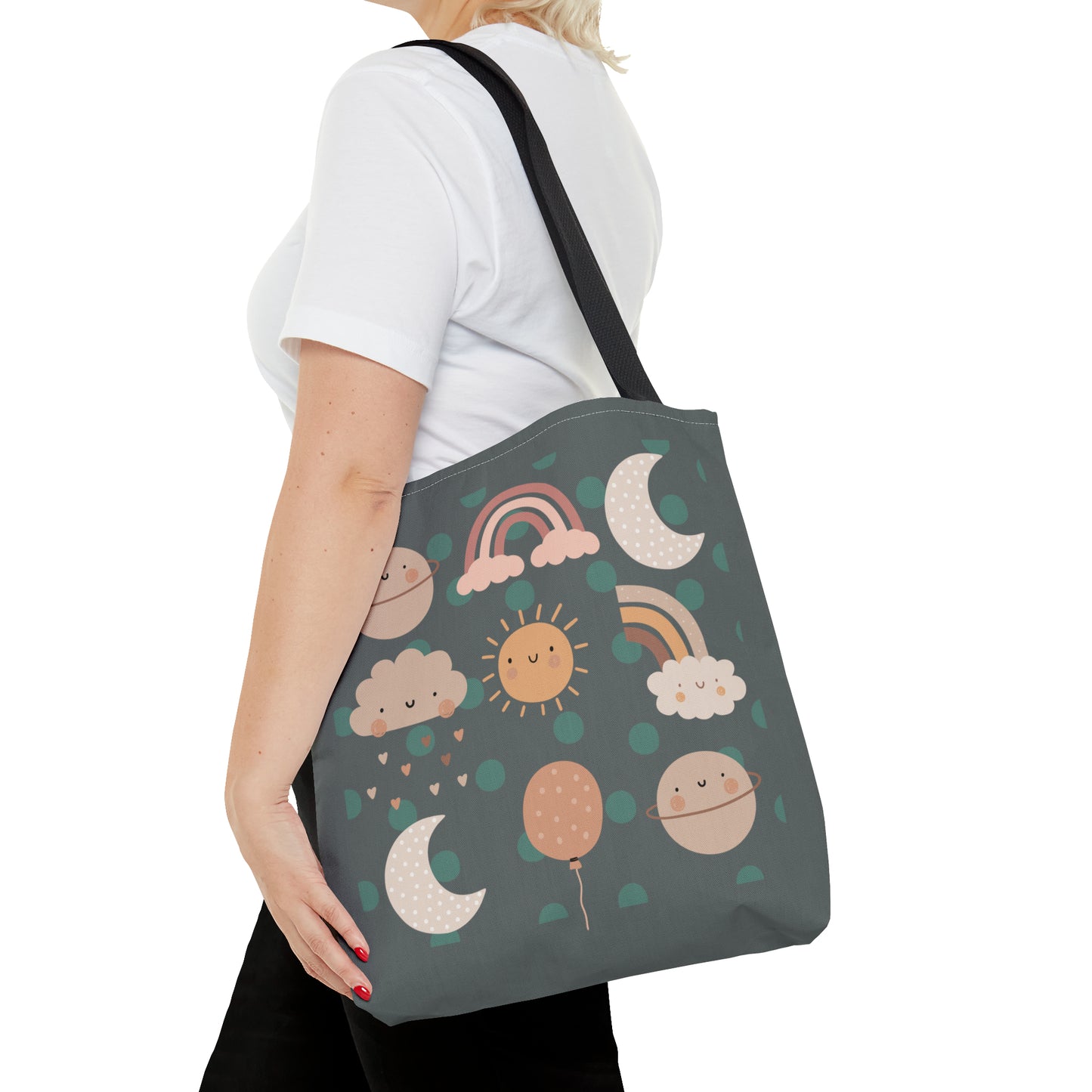 Rainbow, Sun and Moon (G) Tote Bag