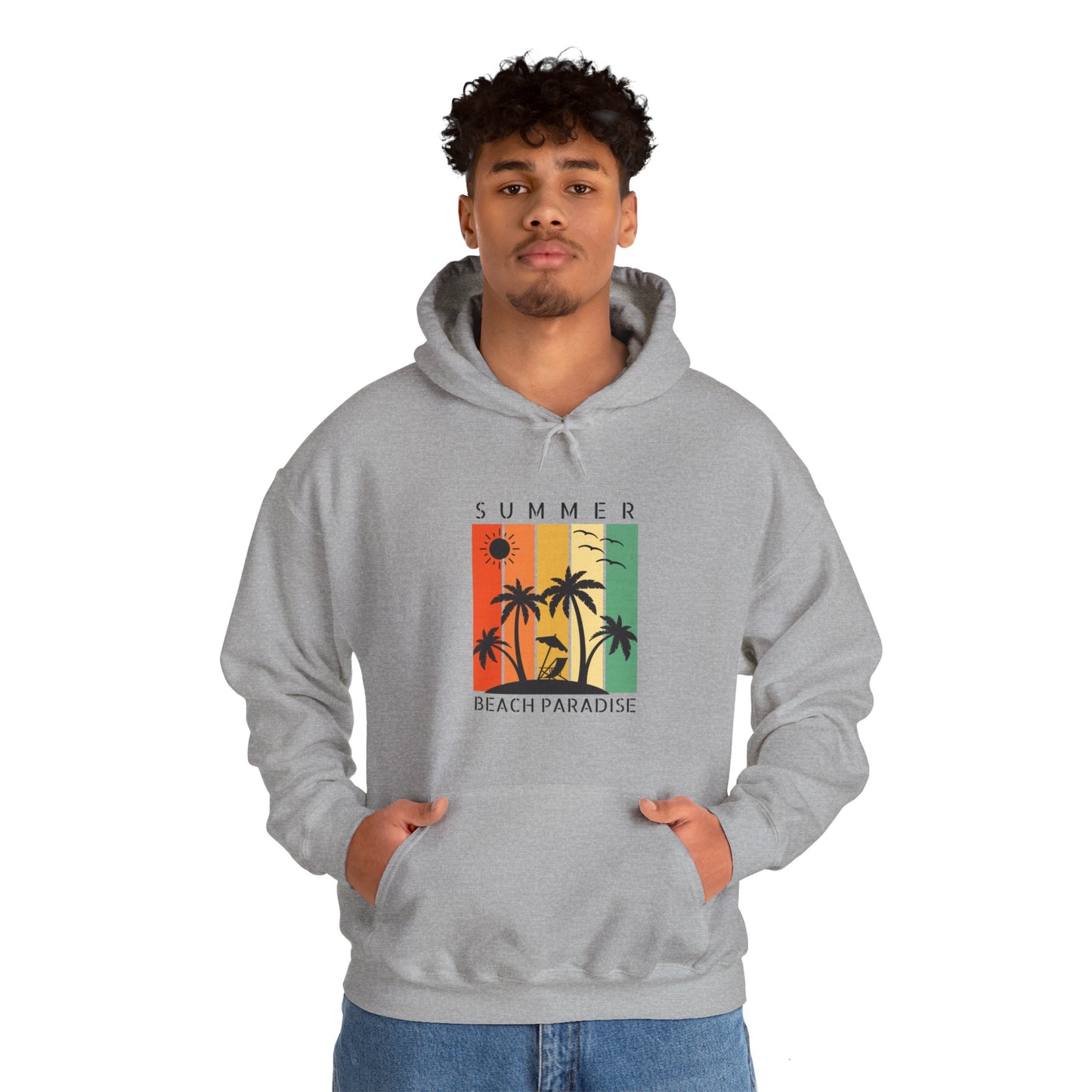 Summer Beach Paradise Unisex Hooded Sweatshirt