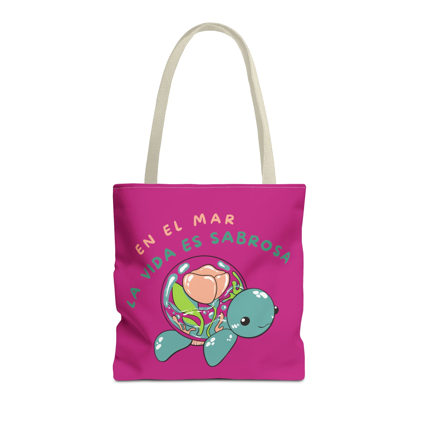 En el mar la vida es sabrosa Tote Bag (AOP)