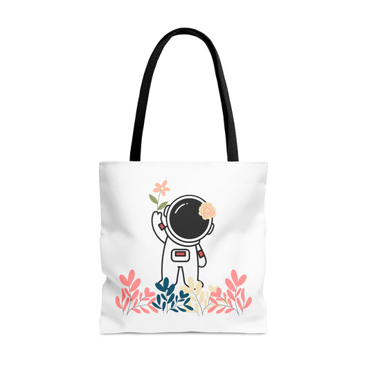 Floral Astronaut Tote Bag