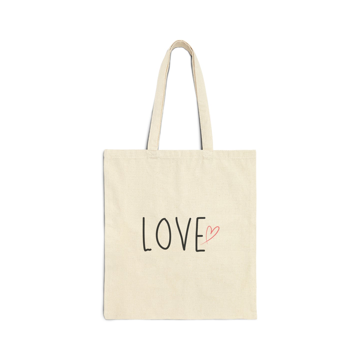 Love Cotton Canvas Tote Bag