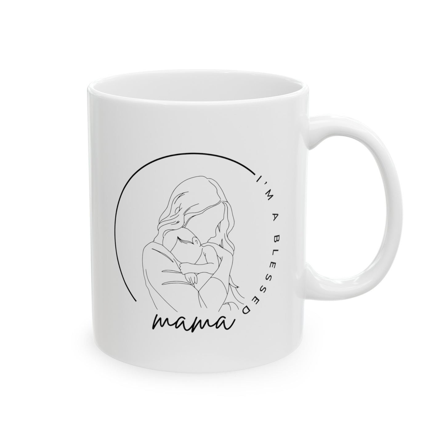 I'm a blessed mama Ceramic Mug, 11oz