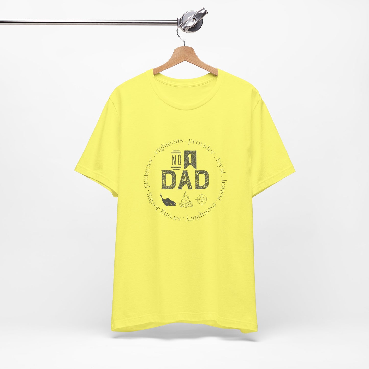 #1 dad Unisex Jersey Short Sleeve Tee