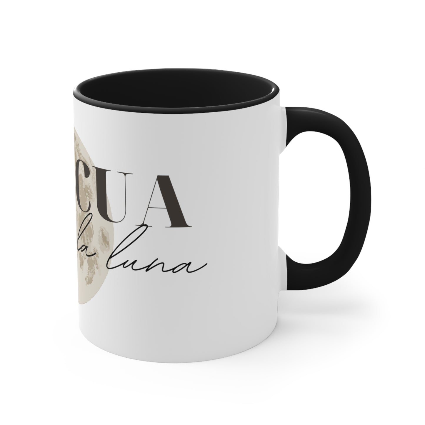 Boricua hasta en la luna Accent Coffee Mug, 11oz