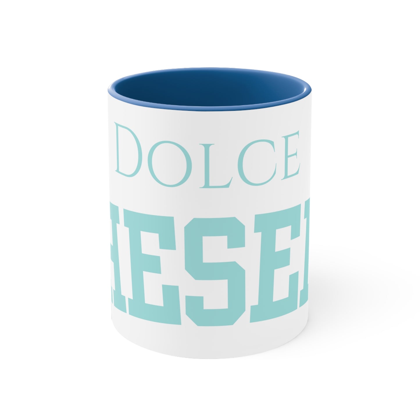 Dolce Hesed Blue Accent Coffee Mug, 11oz