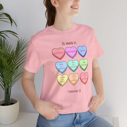 El amor es Unisex Jersey Short Sleeve Tee