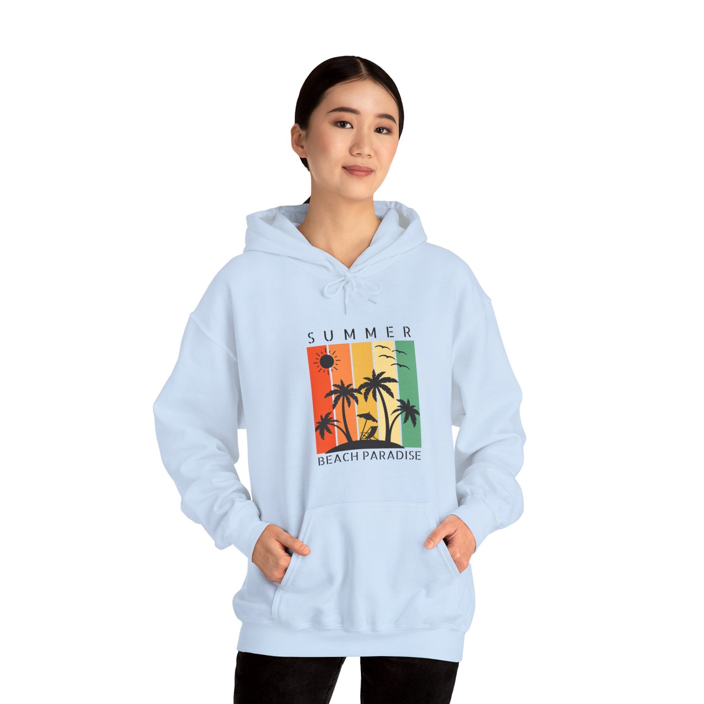 Summer Beach Paradise Unisex Hooded Sweatshirt