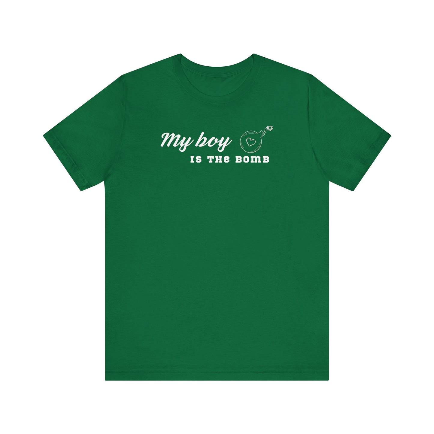 My boy is the bomb Unisex Jersey Short Sleeve Tee