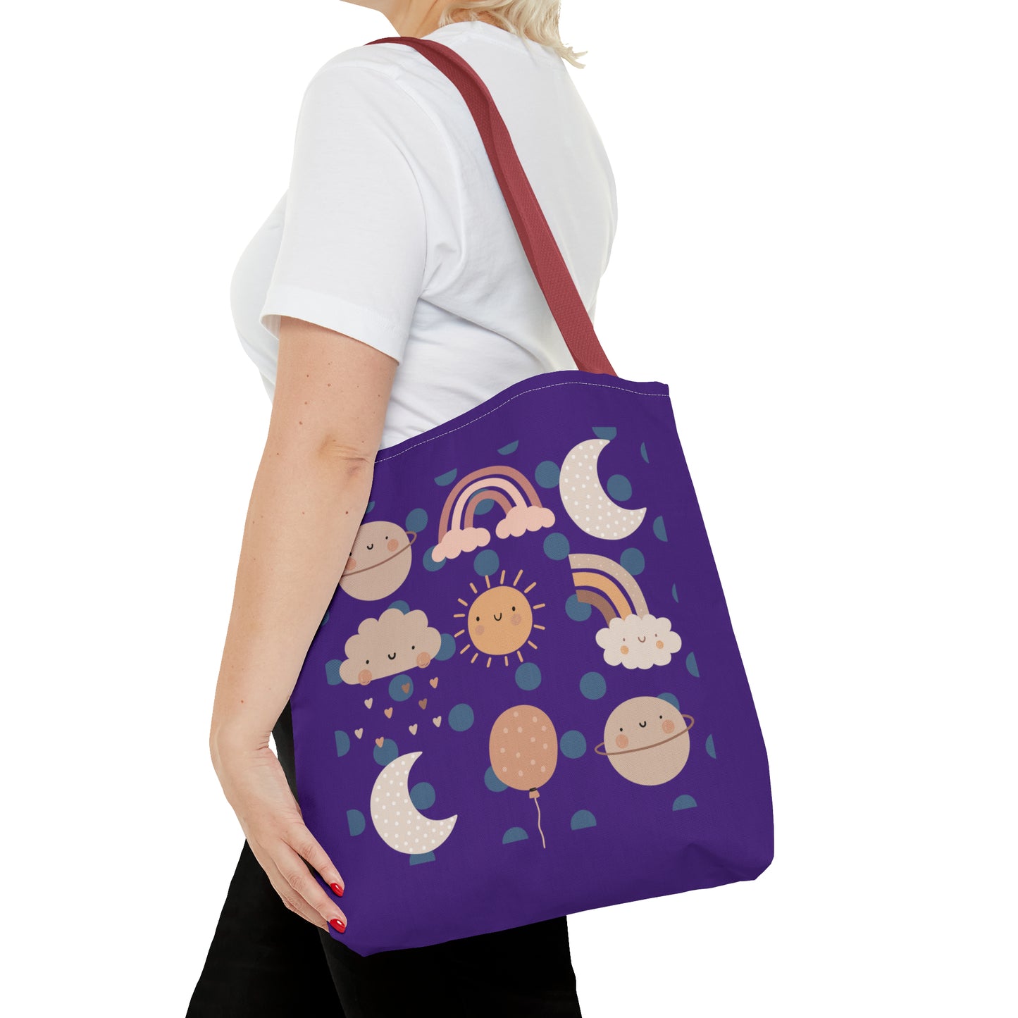 Rainbow, Sun and Moon (P) Tote Bag