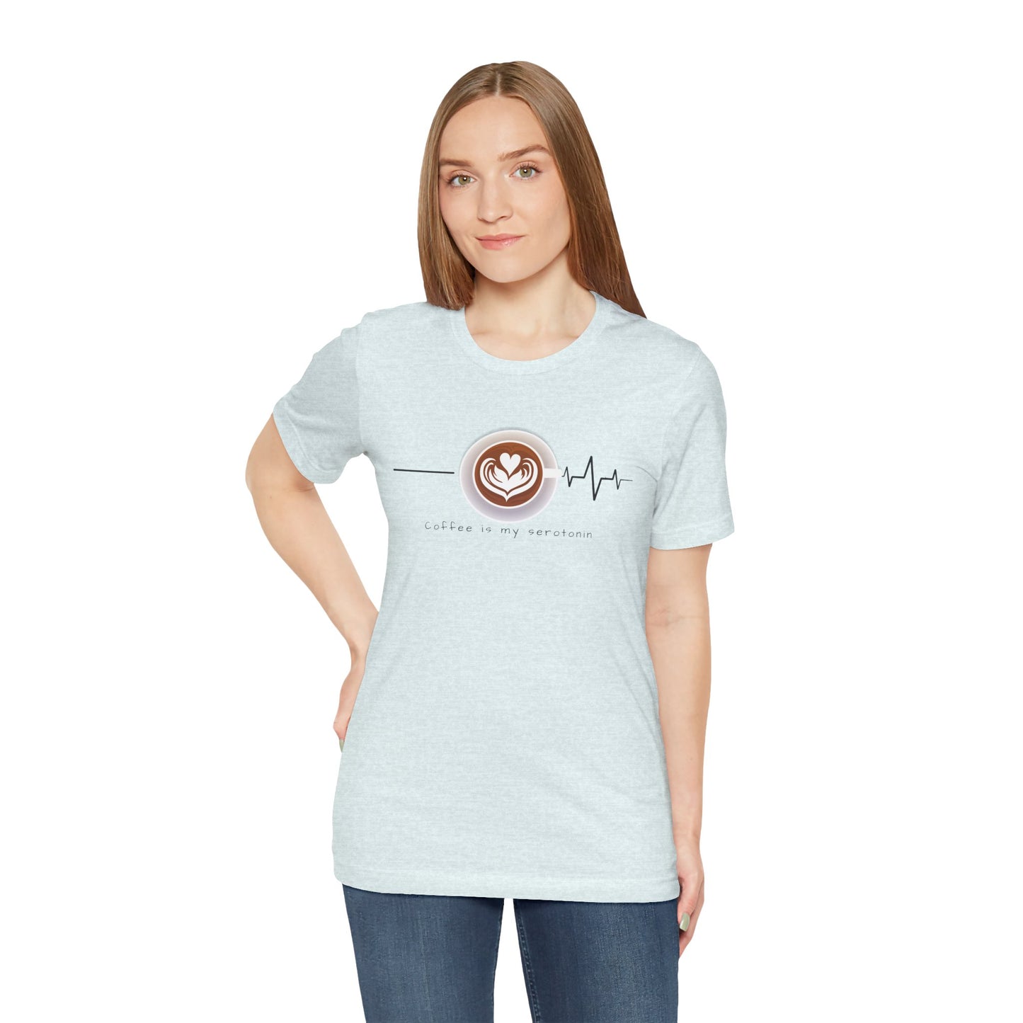 Coffee is my serotonin Unisex Jersey Short Sleeve Tee