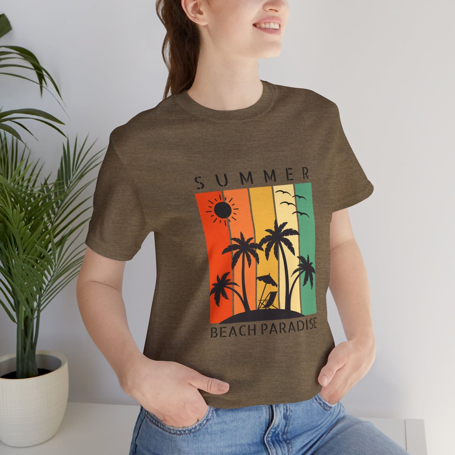 Summer beach paradise Unisex Jersey Short Sleeve Tee