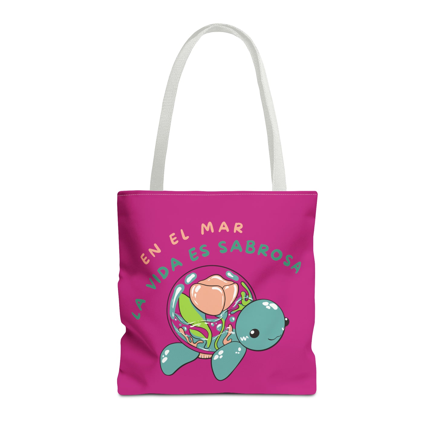 En el mar la vida es sabrosa Tote Bag (AOP)