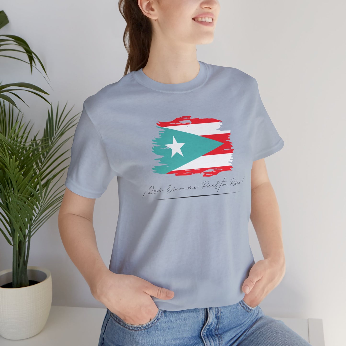 Que rico es mi Puerto Rico Unisex Jersey Short Sleeve Tee