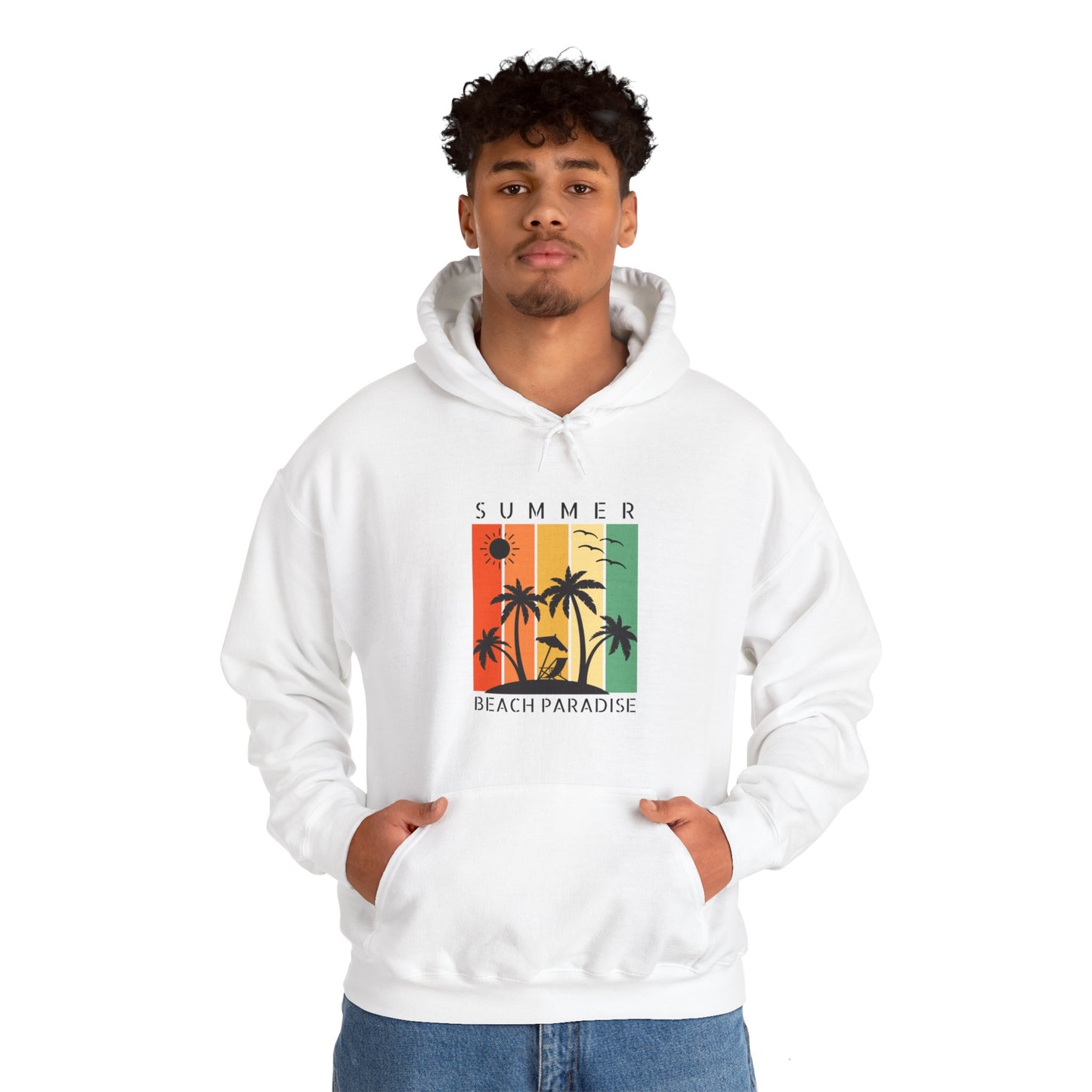 Summer Beach Paradise Unisex Hooded Sweatshirt