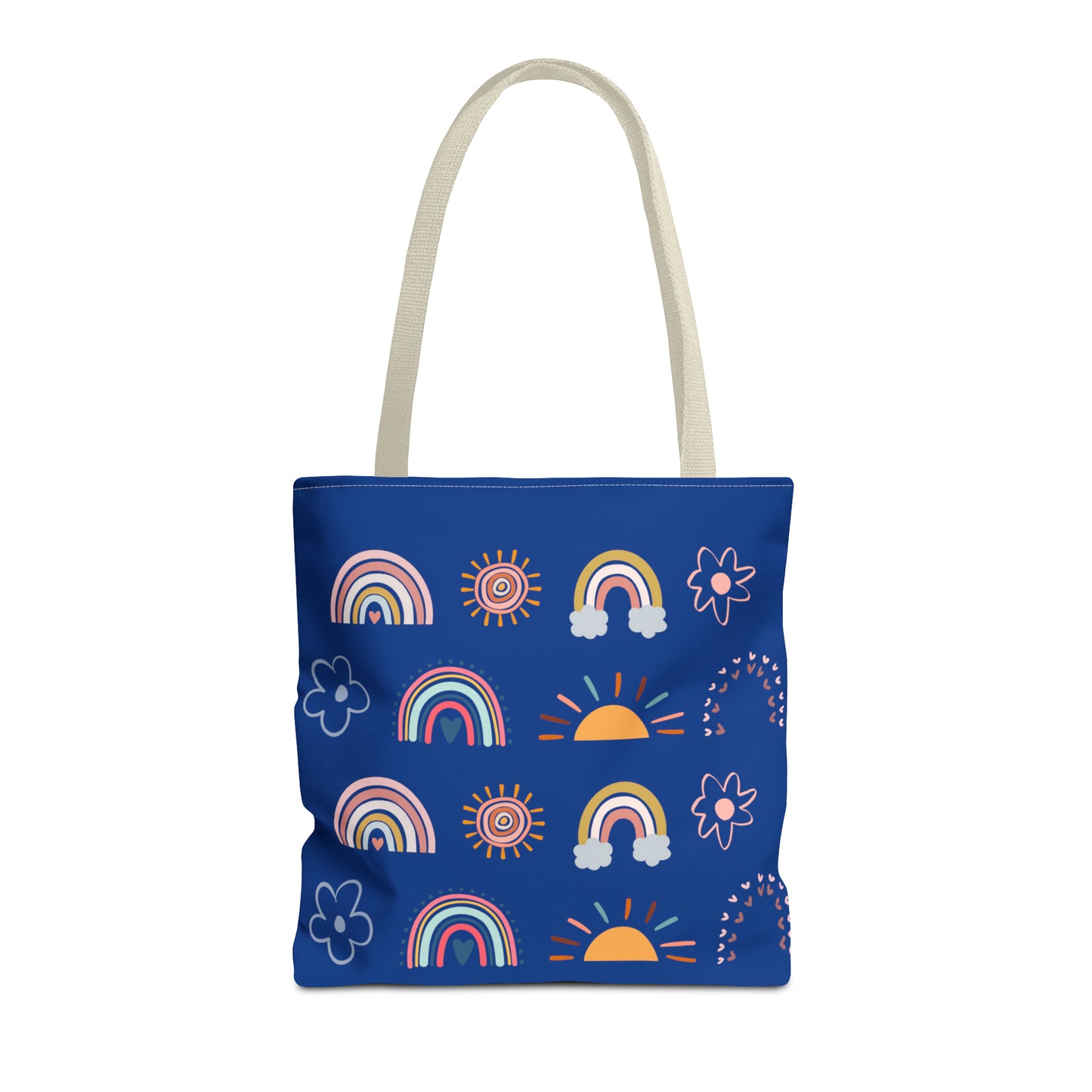 Rainbow, Sun and Flower (B) Tote Bag