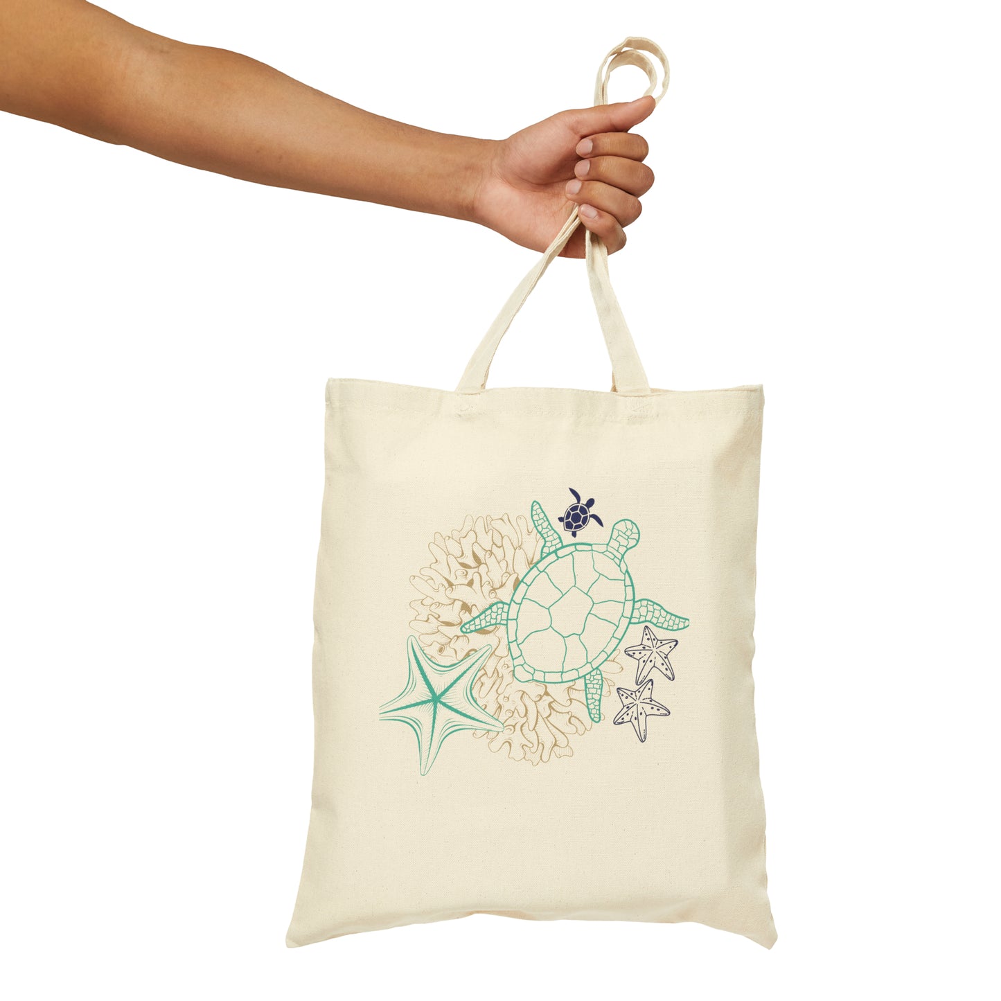 Sealife Cotton Canvas Tote Bag