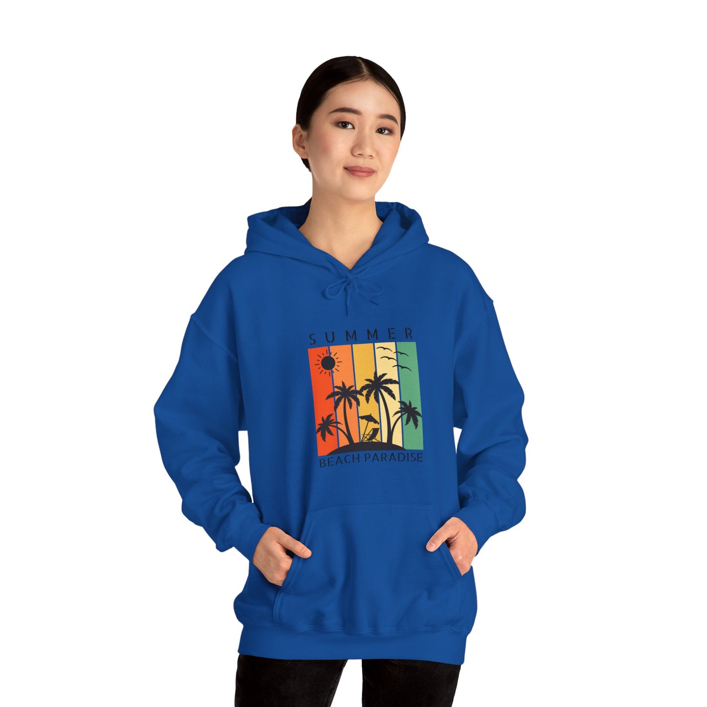 Summer Beach Paradise Unisex Hooded Sweatshirt