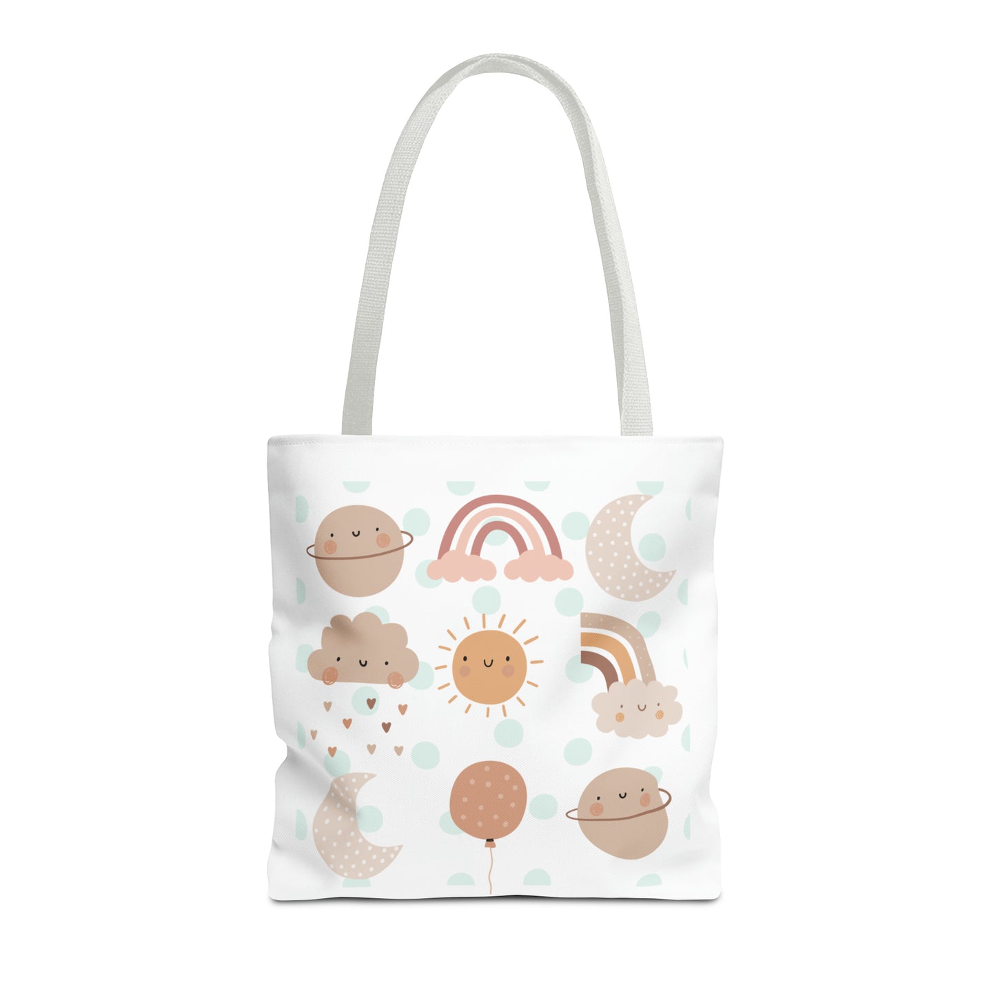 Rainbow, Sun and Moon (W) Tote Bag