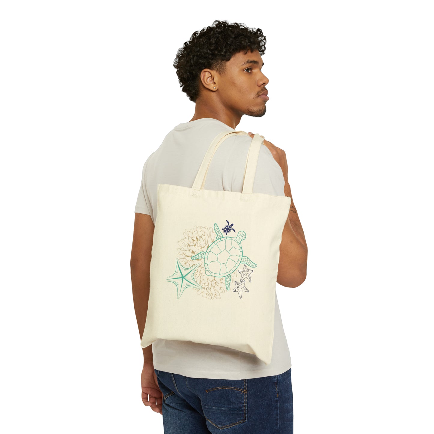 Sealife Cotton Canvas Tote Bag