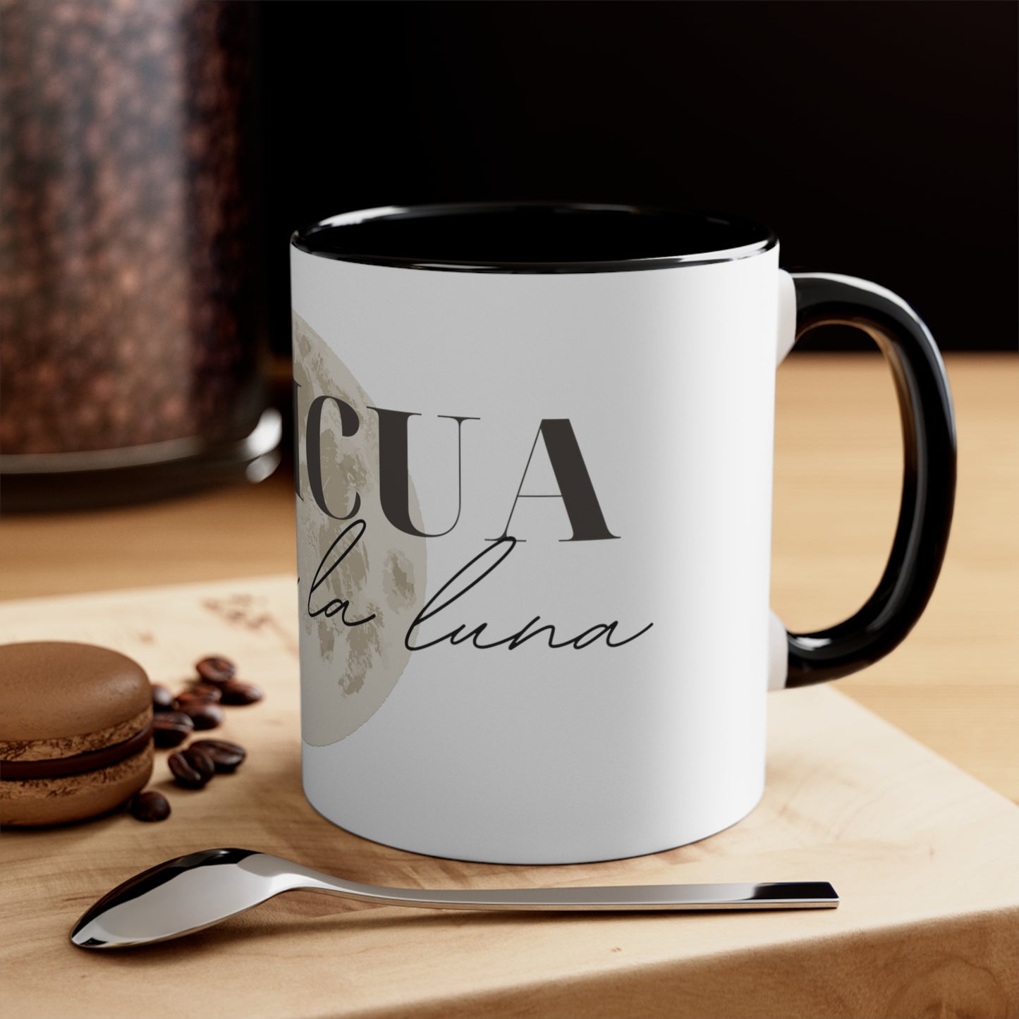 Boricua hasta en la luna Accent Coffee Mug, 11oz