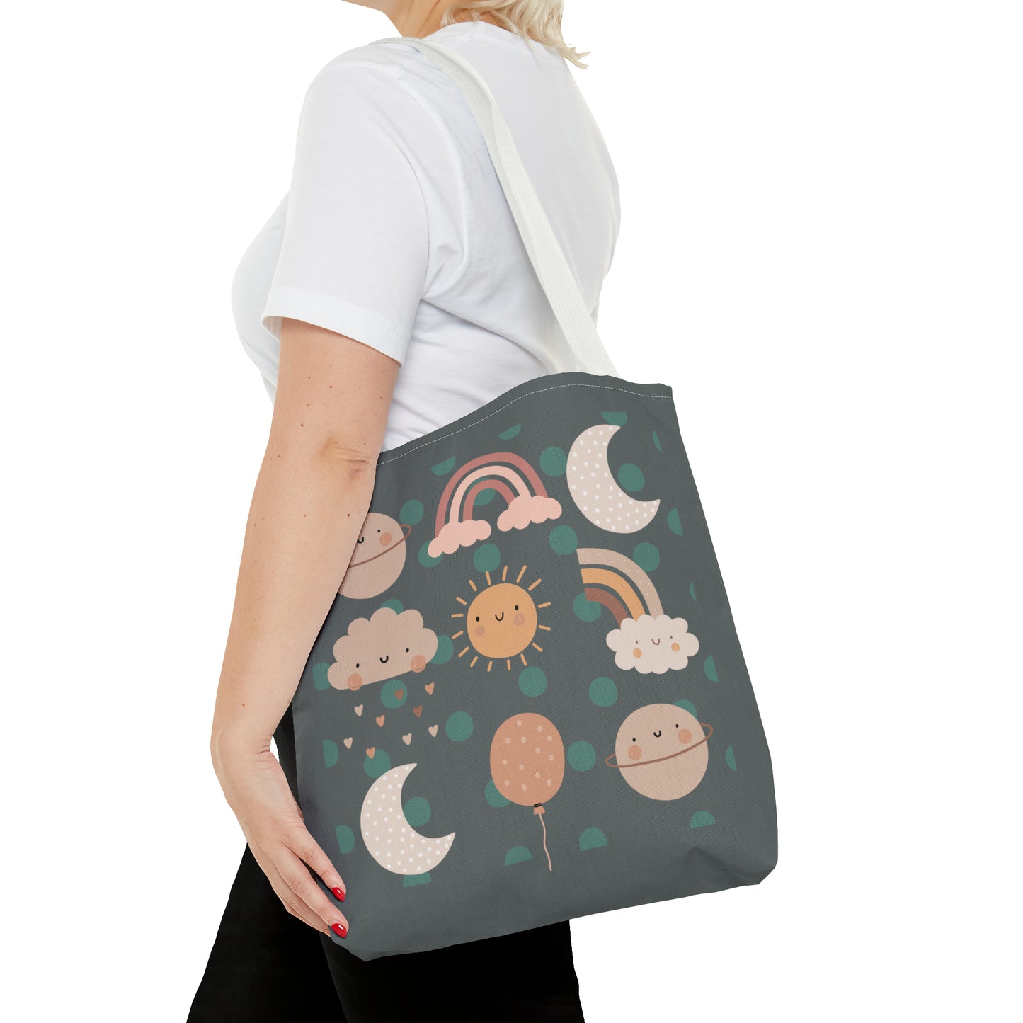 Rainbow, Sun and Moon (G) Tote Bag