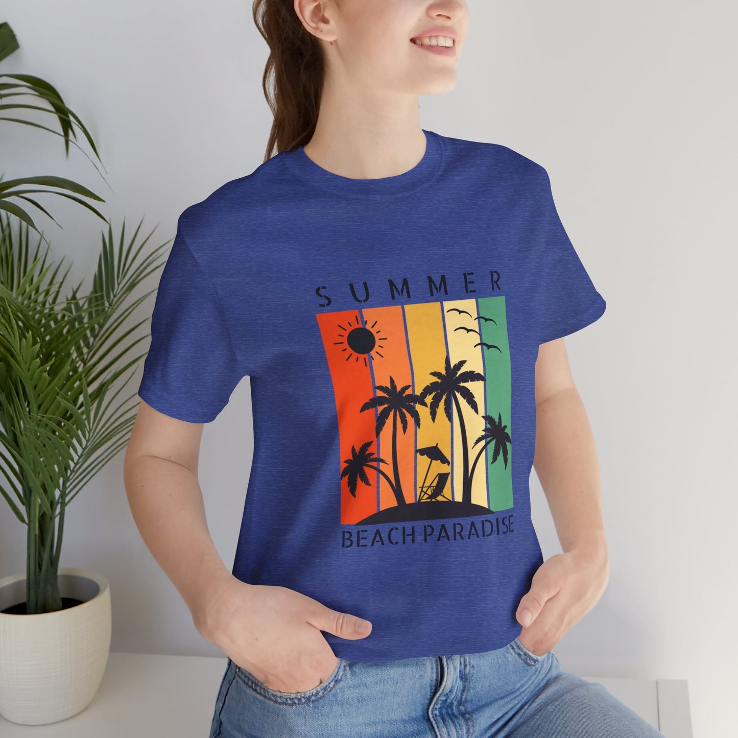 Summer beach paradise Unisex Jersey Short Sleeve Tee