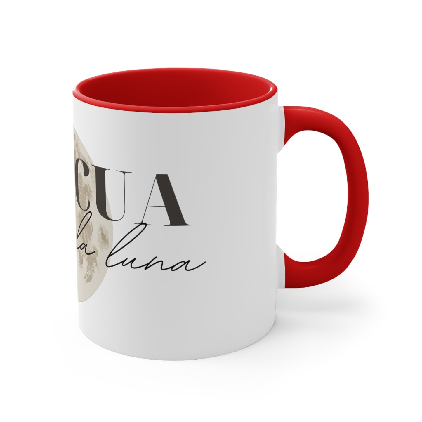 Boricua hasta en la luna Accent Coffee Mug, 11oz