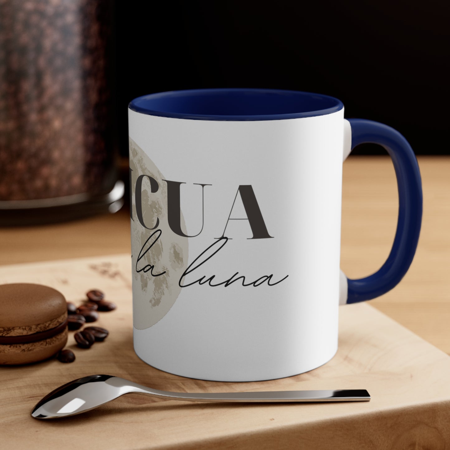 Boricua hasta en la luna Accent Coffee Mug, 11oz