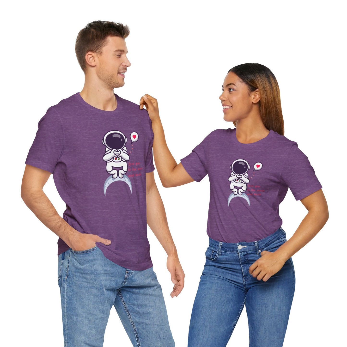 Love to the moon and back Unisex Jersey Short Sleeve Tee