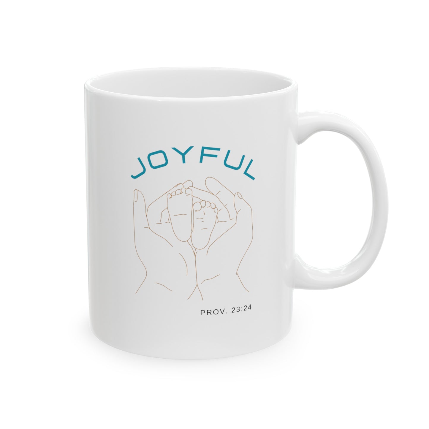 Joyful Ceramic Mug, (11oz, 15oz)