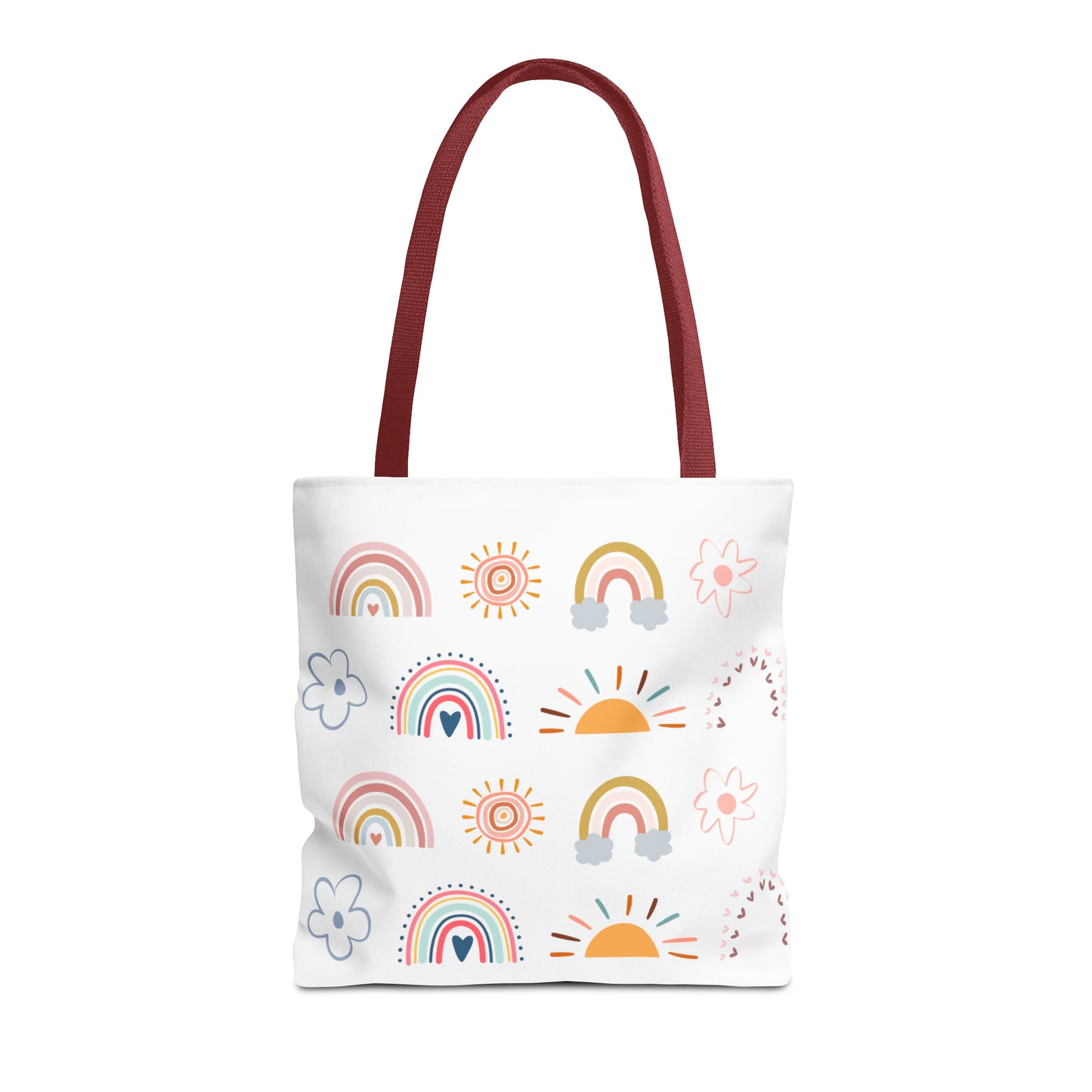 Rainbow, Sun and Flower (W) Tote Bag