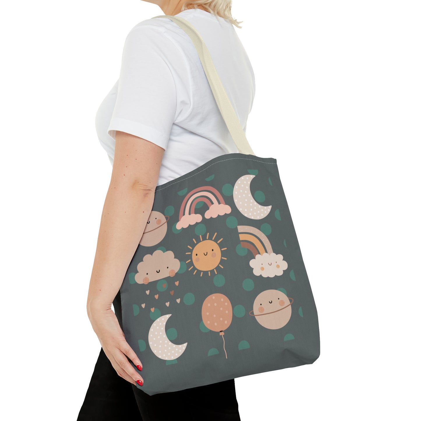 Rainbow, Sun and Moon (G) Tote Bag