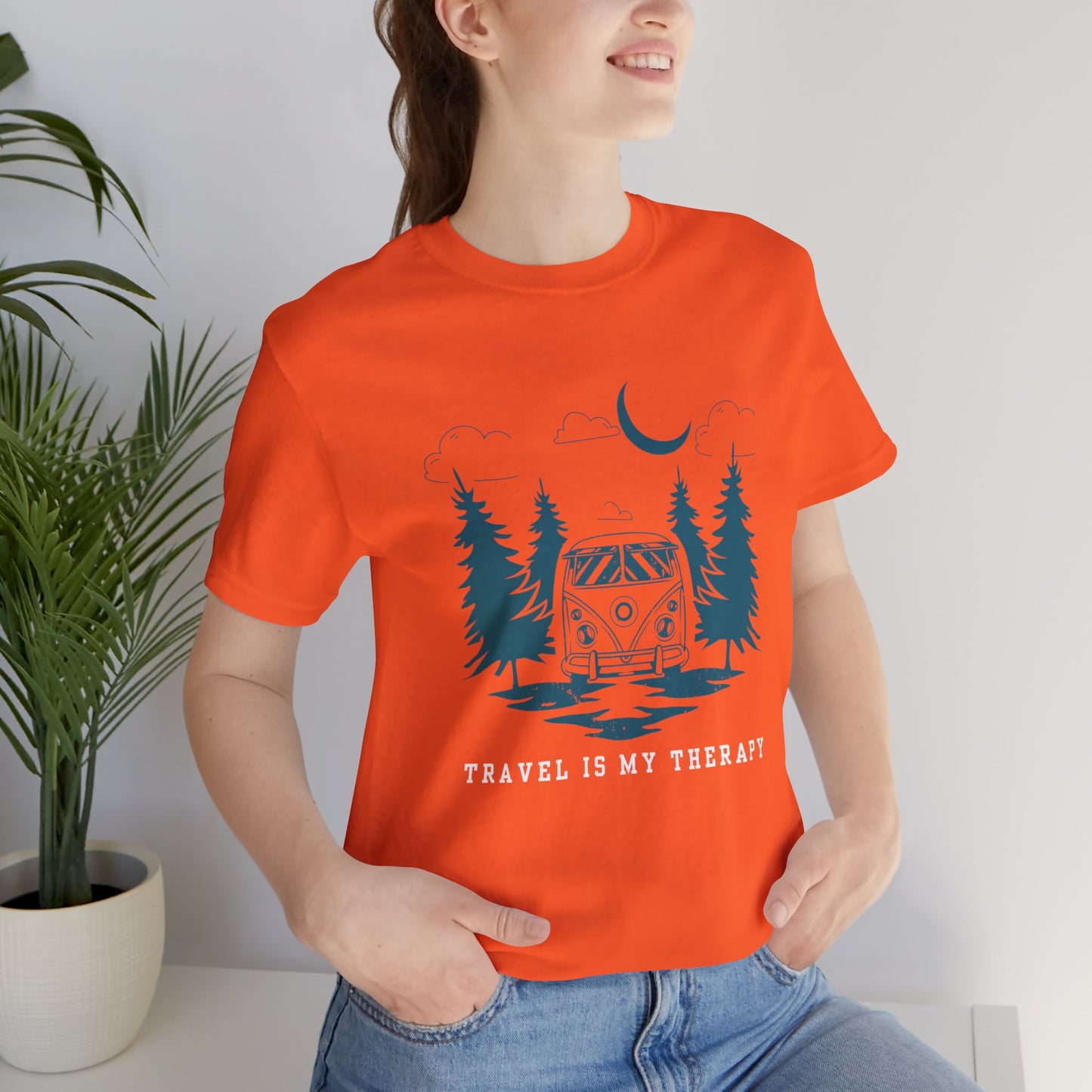 Travel is my therapy Unisex Jersey Short Sleeve Tee