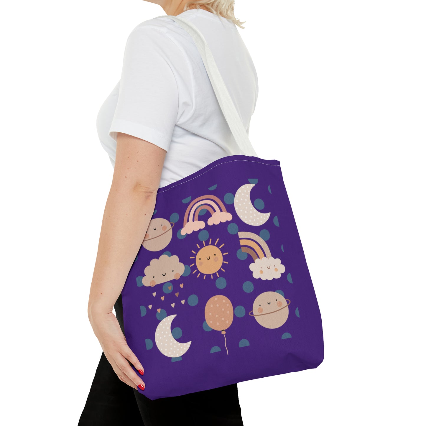 Rainbow, Sun and Moon (P) Tote Bag