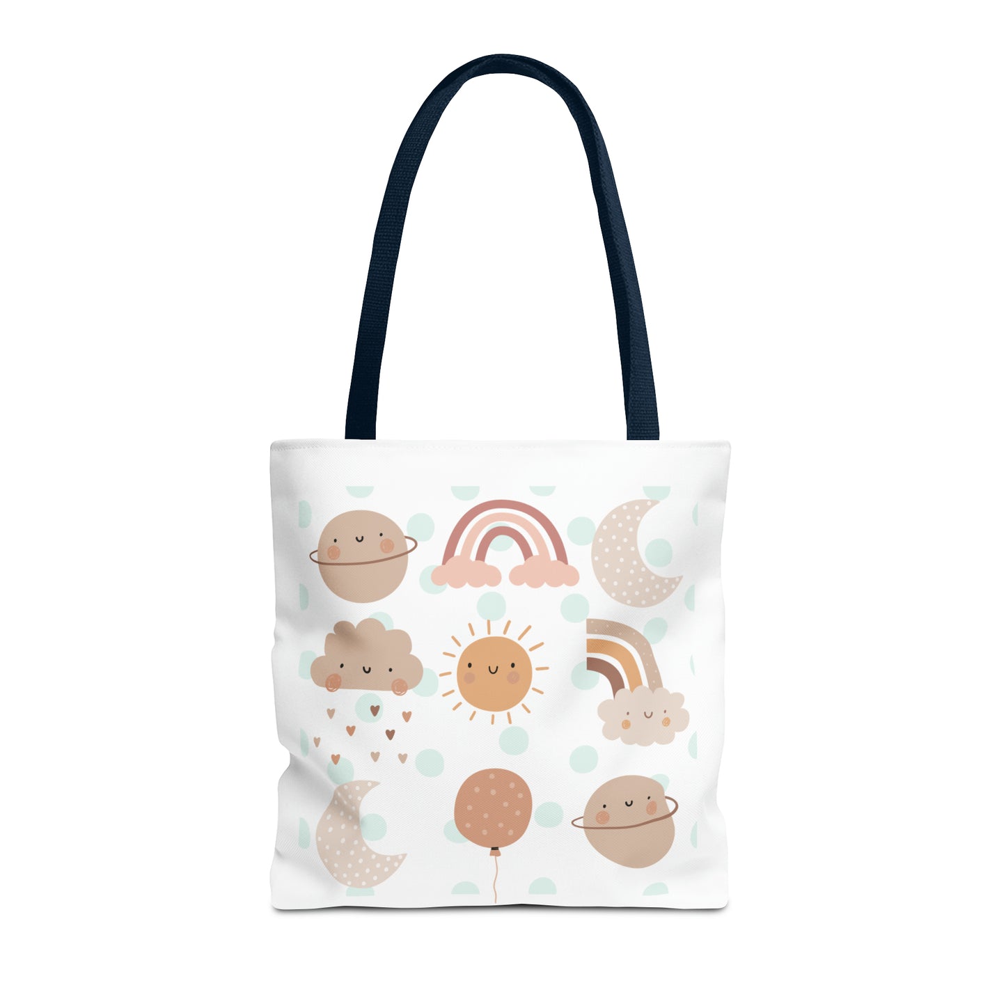 Rainbow, Sun and Moon (W) Tote Bag