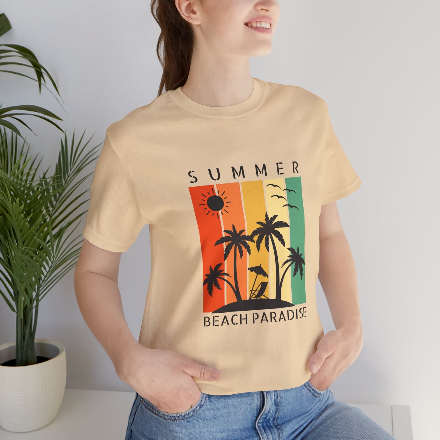 Summer beach paradise Unisex Jersey Short Sleeve Tee