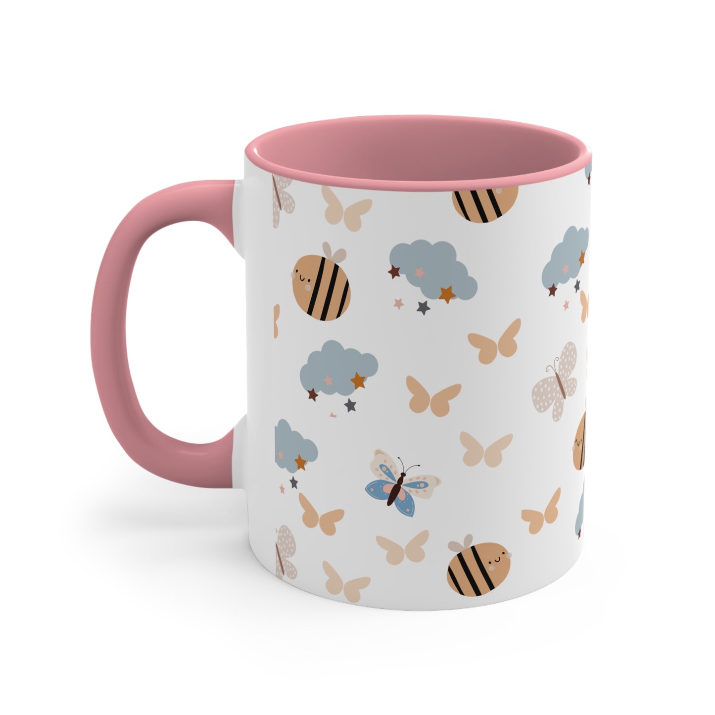 Butterflies and Bees Accent Coffee Mug, 11oz