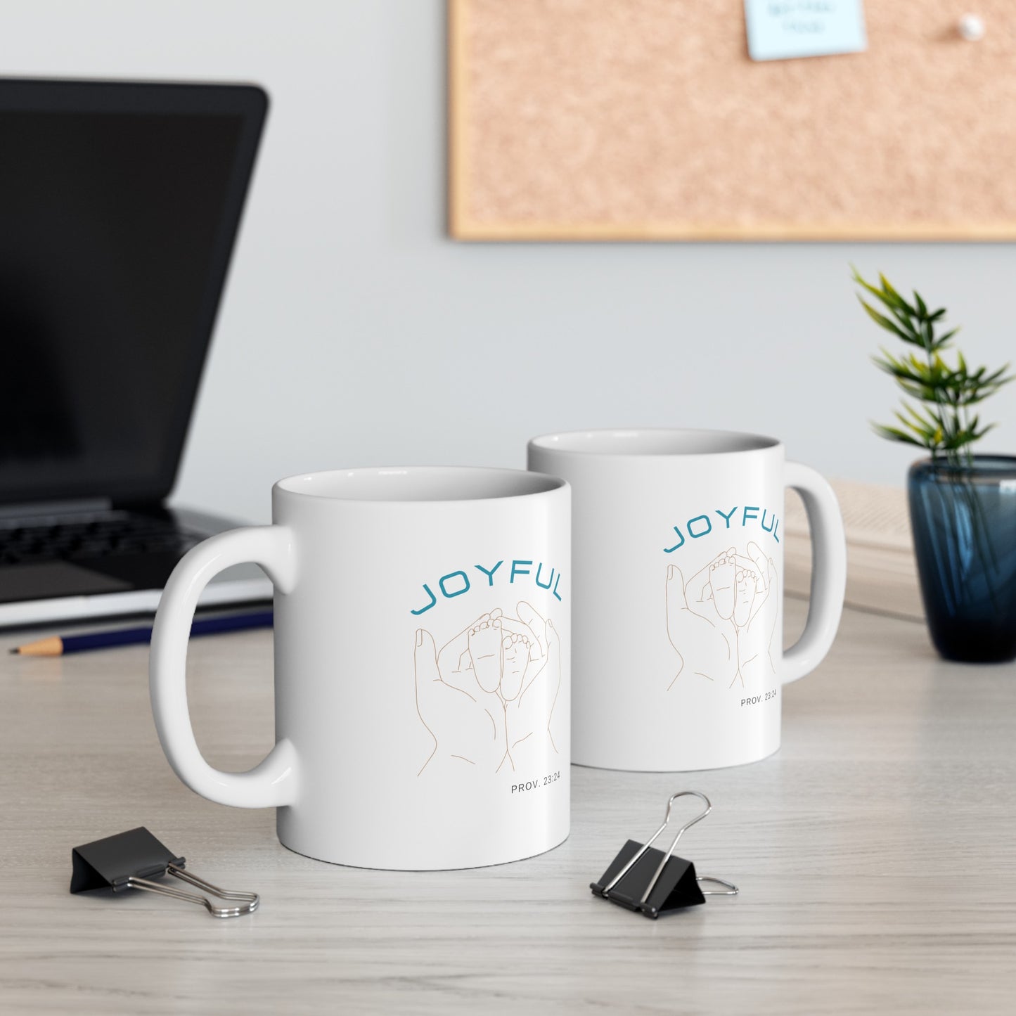 Joyful Ceramic Mug, (11oz, 15oz)