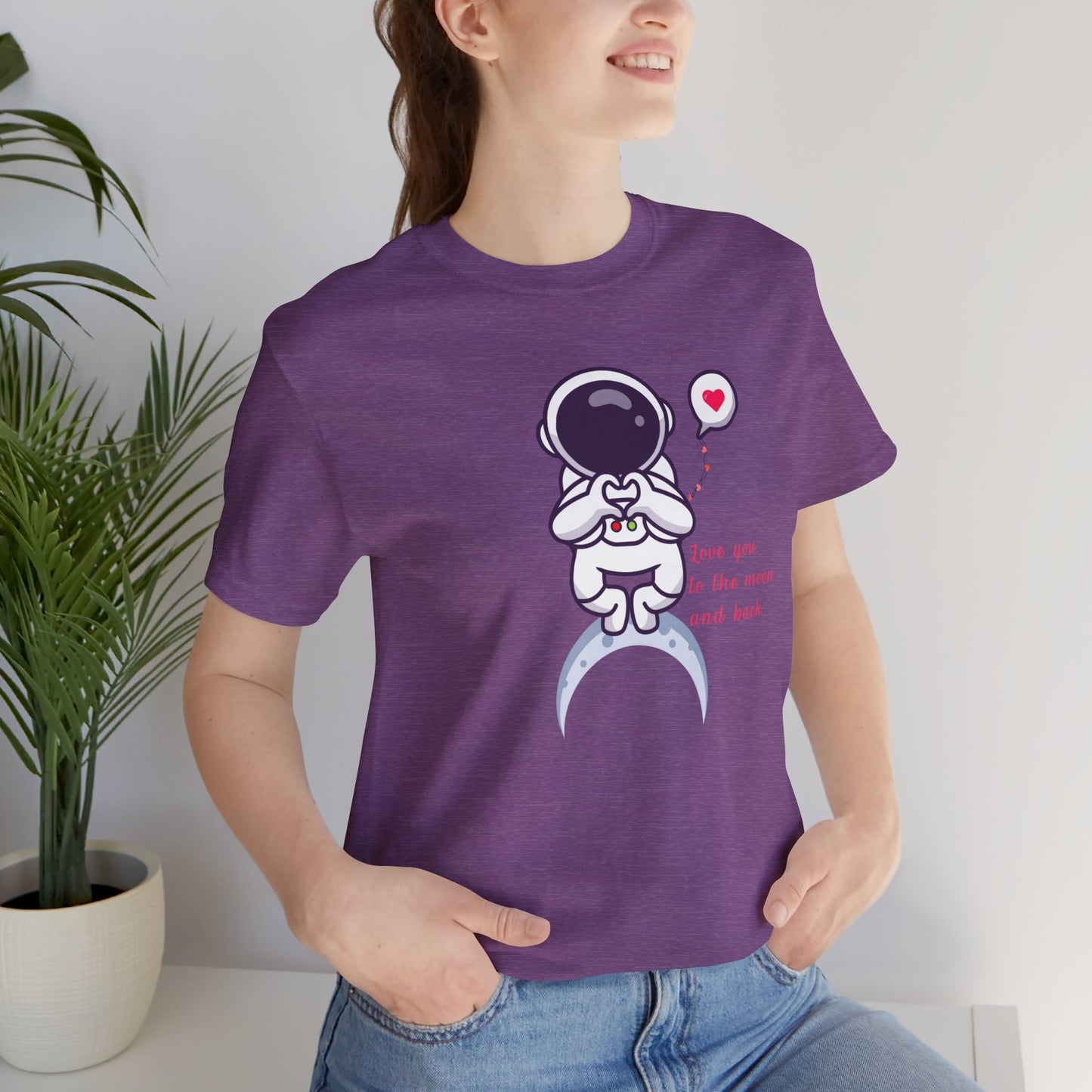 Love to the moon and back Unisex Jersey Short Sleeve Tee