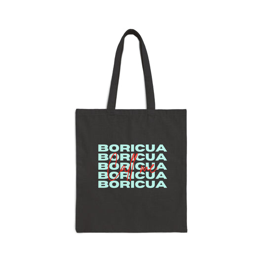 Call me Boricua Cotton Canvas Tote Bag