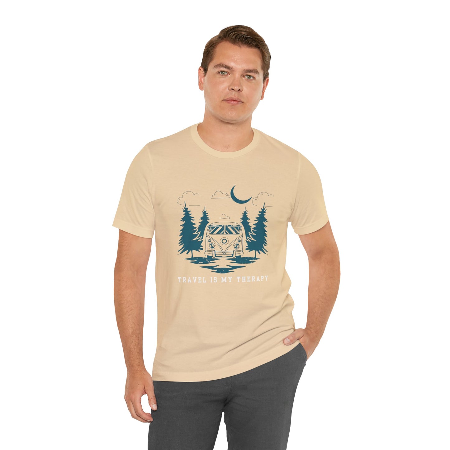 Travel is my therapy Unisex Jersey Short Sleeve Tee